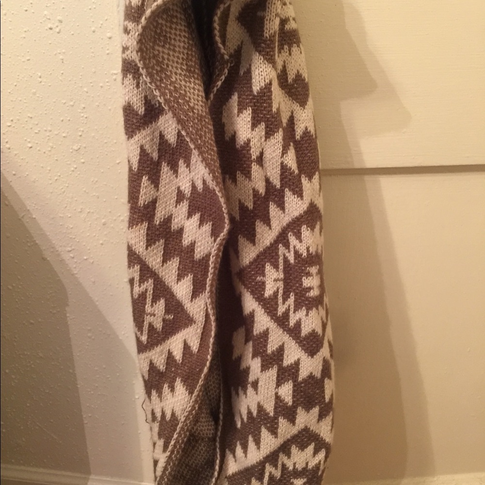 Khaki and Cream infinity scarf